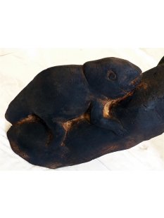 AF05 Hocker No.1 der Hova dreibeinig Zebu 1985 60 cm