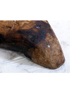 AF06 Zebu Dreibein Hocker aus Palisander 90 cm ca. 1950