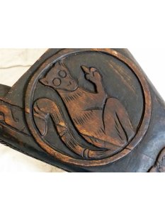 AF07 Zebu Dreibein Hocker No.2 80 cm ca.1985