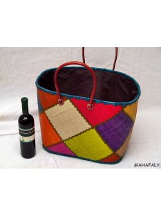 Raffia Bast Raphia Korb Rhombus 48 cm = Code J/orange