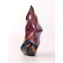 JaS61 Skulptur Freeform Flamme polychromer Madagaskar Jaspis 14 cm 680 g