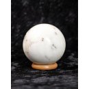 K206 Blumenjaspis wei&szlig; Kugel Madagaskar 430 g D 65 mm