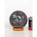 KLa02 Labradorit Kugel Madagaskar 429 g D: 65 mm