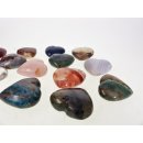 5 St&uuml;ck Handschmeichler Trommelstein Herzform Madagaskar Edelsteine D: 35-40 mm poliert Heilstein Edelstein getrommelt