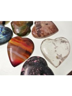 1 St&uuml;ckTrommelstein Herzform Heilstein Madagaskar Edelsteine D: 80 mm poliert Heilstein Edelstein getrommelt