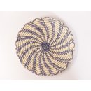 Sahafa Raphia Flachschale Wanddeko geometrische Spiral Muster grau D 20 cm = Code C