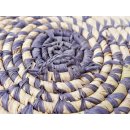 Sahafa Raphia Flachschale Wanddeko geometrische Spiral Muster grau D 20 cm = Code C