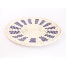 Sahafa Raphia Flachschale Wanddeko geometrisches Sonnensymbol grau D: 30 cm = Code E