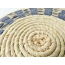 Sahafa Raphia Flachschale Wanddeko geometrisches Sonnensymbol grau D: 30 cm = Code E