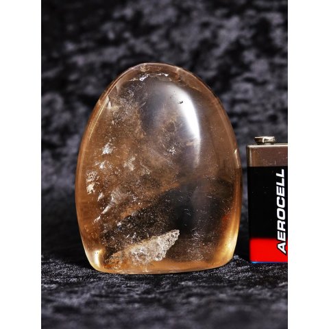 BKSH82 Bergkristall mit Includien Einschl&uuml;ssen Madagaskar Freeform Skulptur 7,5 cm 300 g