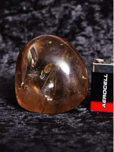 BKSH84 Bergkristall mit Includien Einschl&uuml;ssen Madagaskar Freeform Skulptur 7,0 cm 360 g