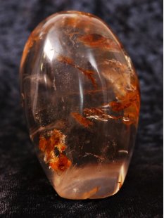 BKSH90 Bergkristall mit Includien Rutil Quarz Madagaskar Freeform Skulptur 7,0 cm 300g