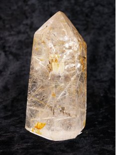 BKSH96 Bergkristall mit Includien Rutil Quarz Madagaskar Naturform poliert 12 cm 630 g