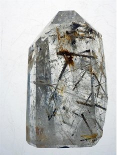 BKSH96 Bergkristall mit Includien Rutil Quarz Madagaskar Naturform poliert 12 cm 630 g