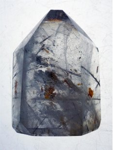 BKSH97 Bergkristall mit Includien Rutil Quarz Madagaskar Naturform poliert 11 cm 783 g