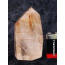 BKSH98 Bergkristall mit Includien Rutil Quarz Madagaskar Naturform poliert 10 cm 420 g