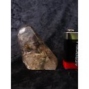 BKSH118 Bergkristall Ladolit mit Includien Einschl&uuml;ssen Madagaskar Naturform poliert 6 cm 87 g