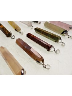 Edelstein Anh&auml;nger Mineralien Prisma Madagaskar 50 mm = Code B