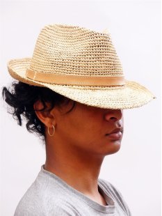 Herrenhut Strohhut Karsten aus geh&auml;kelter Raphia...