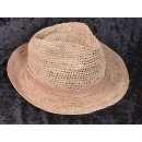Herrenhut Strohhut Karsten aus geh&auml;kelter Raphia naturfarben D: 30 cm = Code E