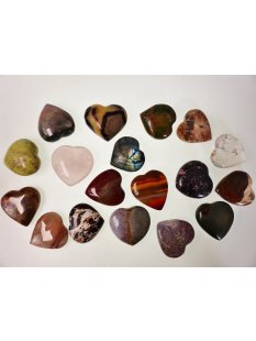 5 St&uuml;ck Handschmeichler Trommelstein Herzform...