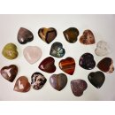 5 St&uuml;ck Handschmeichler Trommelstein Herzform Madagaskar Edelsteine D: 60 mm poliert Heilstein Edelstein getrommelt