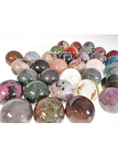 38 Edelsteinkugeln nur 3,15 &euro;/St. Kollektion aus Madagaskar  &Oslash; 20 mm f&uuml;r Solit&auml;rspiel
