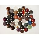 38 Edelsteinkugeln nur 3,15 &euro;/St. Kollektion aus Madagaskar  &Oslash; 20 mm f&uuml;r Solit&auml;rspiel