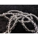 Perlen Edelstein Armband Bergkristall 8 mm Gummizug