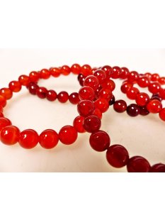Perlen Edelstein Armband Karneol 8 mm Gummizug