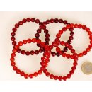 Perlen Edelstein Armband Karneol 8 mm Gummizug