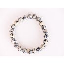 Perlen Edelstein Armband Dalmatinerjaspis 8 mm Gummizug