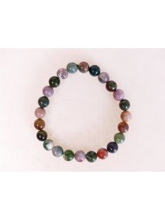 Perlen Edelstein Unakit Armband  8 mm Gummizug