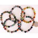 Perlen Edelstein Unakit Armband  8 mm Gummizug