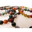 Perlen Edelstein Unakit Armband  8 mm Gummizug