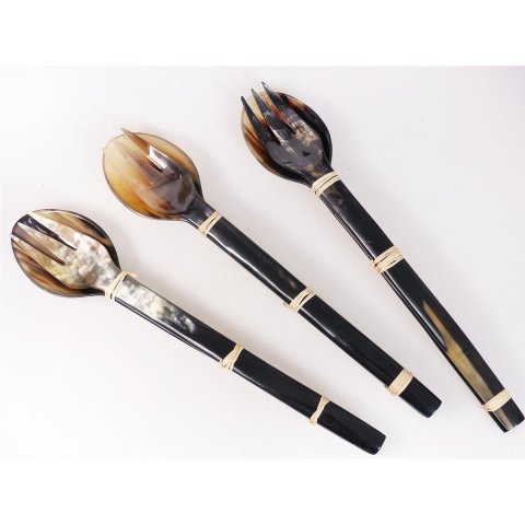 Horn Salatbesteck Susi gro&szlig; 33 cm = Code F