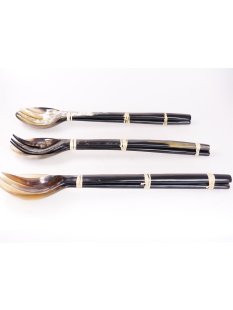 Horn Salatbesteck Susi gro&szlig; 33 cm = Code F