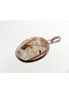 Anh&auml;nger 04 Rutilquarz Kristall Goldrutil mit 925...