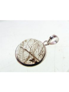 Anh&auml;nger 06 Rutilquarz Kristall Goldrutil mit 925...