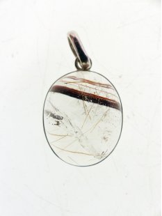 Anh&auml;nger 09 Rutilquarz Kristall Gold + Titanrutil...