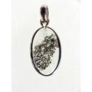 Anh&auml;nger 10 Rutilquarz Kristall Turmalinrutil mit 925 Silberfassung 25 x 16 mm Madagaskar