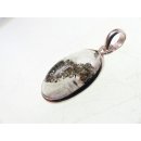 Anh&auml;nger 10 Rutilquarz Kristall Turmalinrutil mit 925 Silberfassung 25 x 16 mm Madagaskar