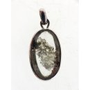 Anh&auml;nger 10 Rutilquarz Kristall Turmalinrutil mit 925 Silberfassung 25 x 16 mm Madagaskar