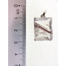 Anh&auml;nger 11 Rutilquarz Kristall Gold + Titanrutil mit 925 Silberfassung 20 x 15 mm Madagaskar
