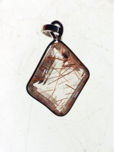 Anh&auml;nger 13 Rutilquarz Kristall Gold + Titanrutil...