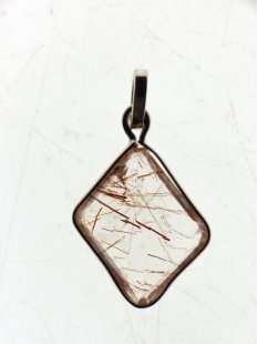 Anh&auml;nger 13 Rutilquarz Kristall Gold + Titanrutil...