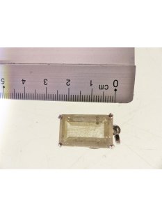 Anh&auml;nger 15 Rutilquarz Kristall Titanrutil mit 925 Silberfassung 20 x 12 mm Madagaskar