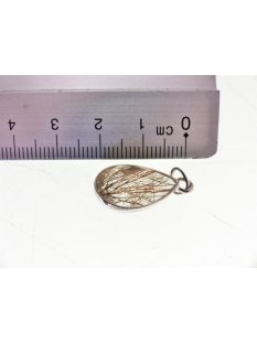 Anh&auml;nger 18 Rutilquarz Kristall Titanrutil mit 925 Silberfassung 15 x 17 mm Madagaskar