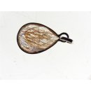 Anh&auml;nger 18 Rutilquarz Kristall Titanrutil mit 925 Silberfassung 15 x 17 mm Madagaskar