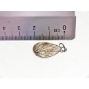 Anh&auml;nger 18 Rutilquarz Kristall Titanrutil mit 925 Silberfassung 15 x 17 mm Madagaskar